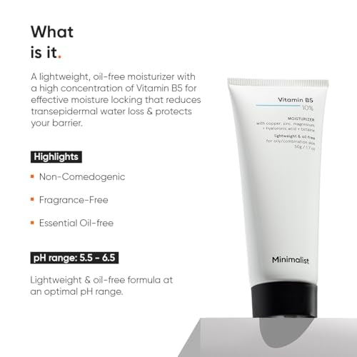 Minimalist Vitamin C 10% Serum + Vitamin B5 Moisturizer | Skin Brightening, Hydration, Dark Spot Reduction & Barrier Repair Combo for Glowing, Smooth & Healthy Skin