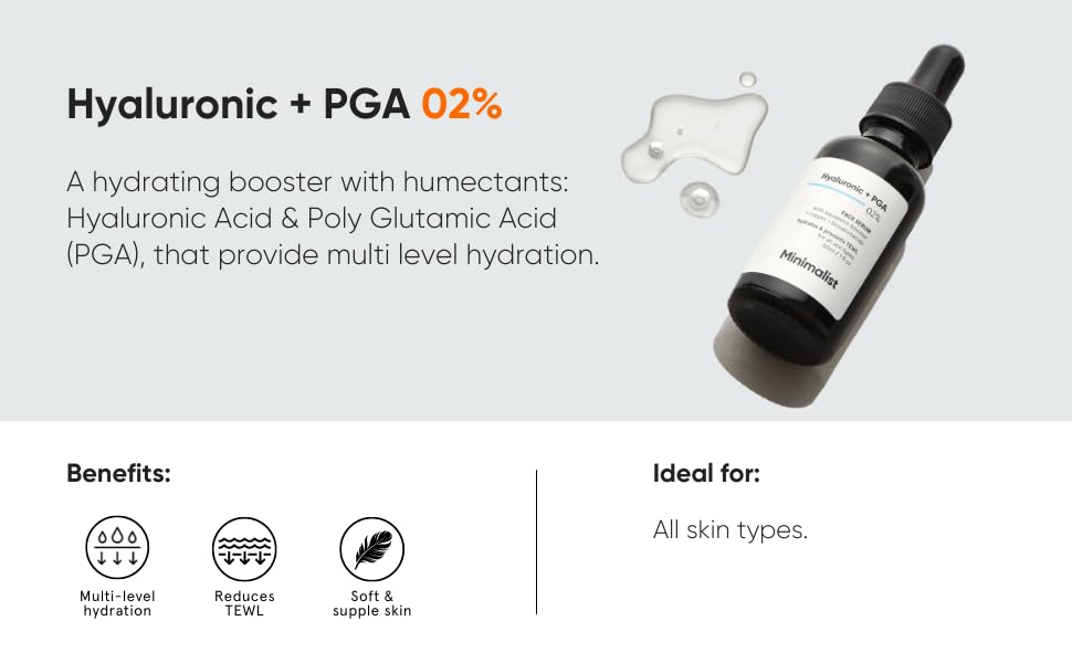 Minimalist Hydration & Brightening Skincare Bundle | Hyaluronic Acid Serum + Brightening Face Serum | For Glowing, Plump & Even-Toned Skin | Lightweight Daily Routine