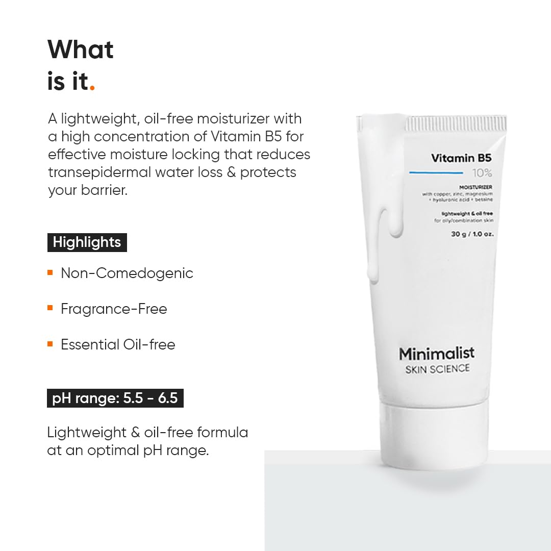 Minimalist Clear Skin & Oil Balance Skincare Bundle | Niacinamide 10% Serum + Lightweight B5 Moisturizer | For Acne-Prone, Oily & Dehydrated Skin | Non-Greasy Daily Routine