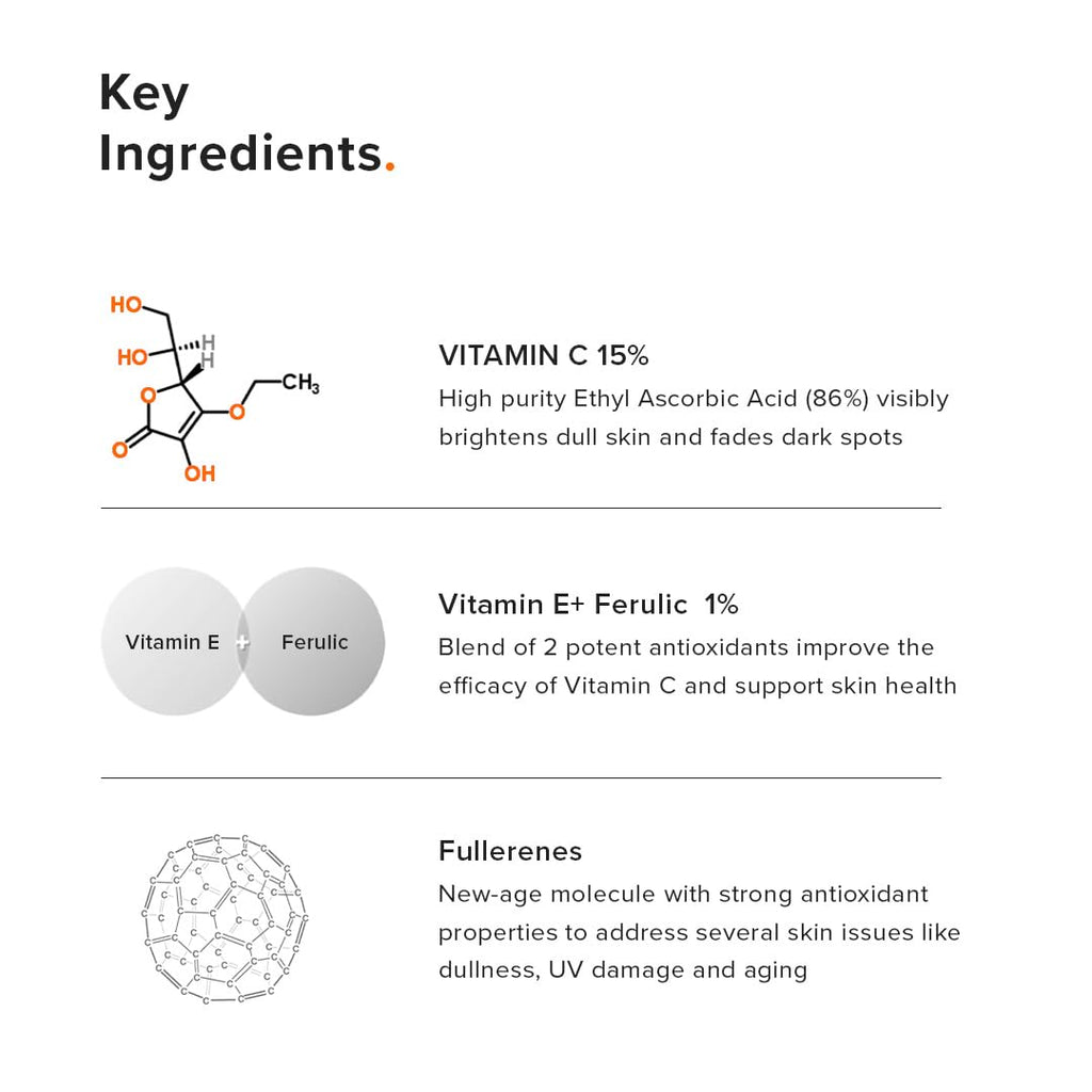 Minimalist 16% Vitamin C Face Serum – Brightening & Glow-Boosting Formula with Vitamin E, Ferulic Acid & Fullerenes, Antioxidant Boost for Radiant Skin (10 ml)