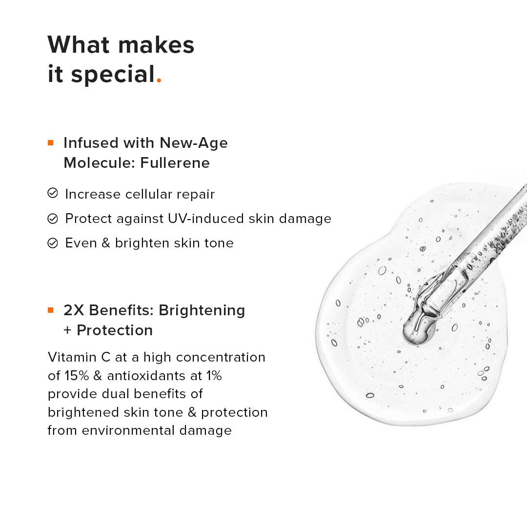 Minimalist 16% Vitamin C Face Serum – Brightening & Glow-Boosting Formula with Vitamin E, Ferulic Acid & Fullerenes, Antioxidant Boost for Radiant Skin (10 ml)