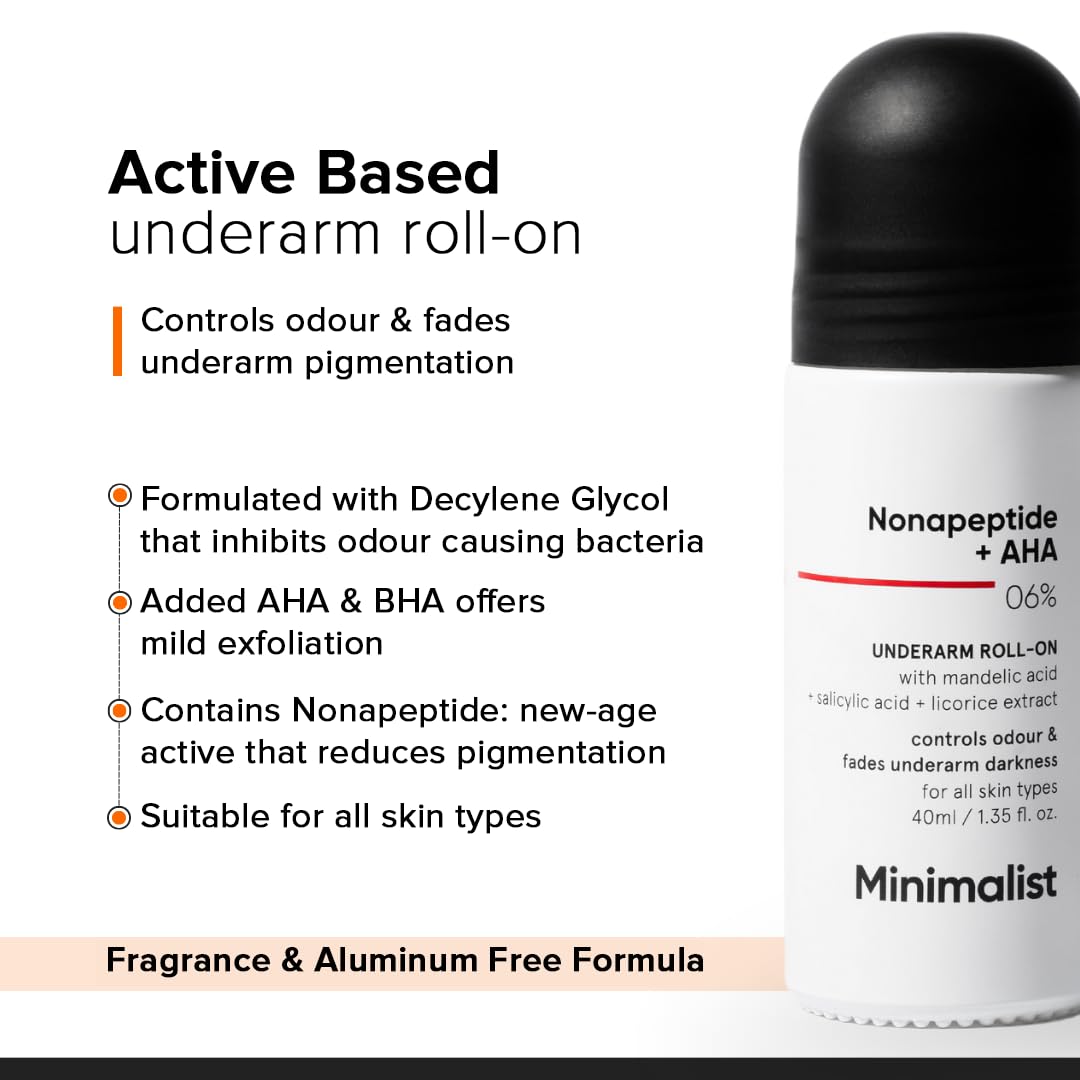 Minimalist Freshness & Skin Care Duo | Nonapeptide Roll On + PHA 3% Biotic Toner | Daily Underarm & Skin Care Routine | For Women & Men