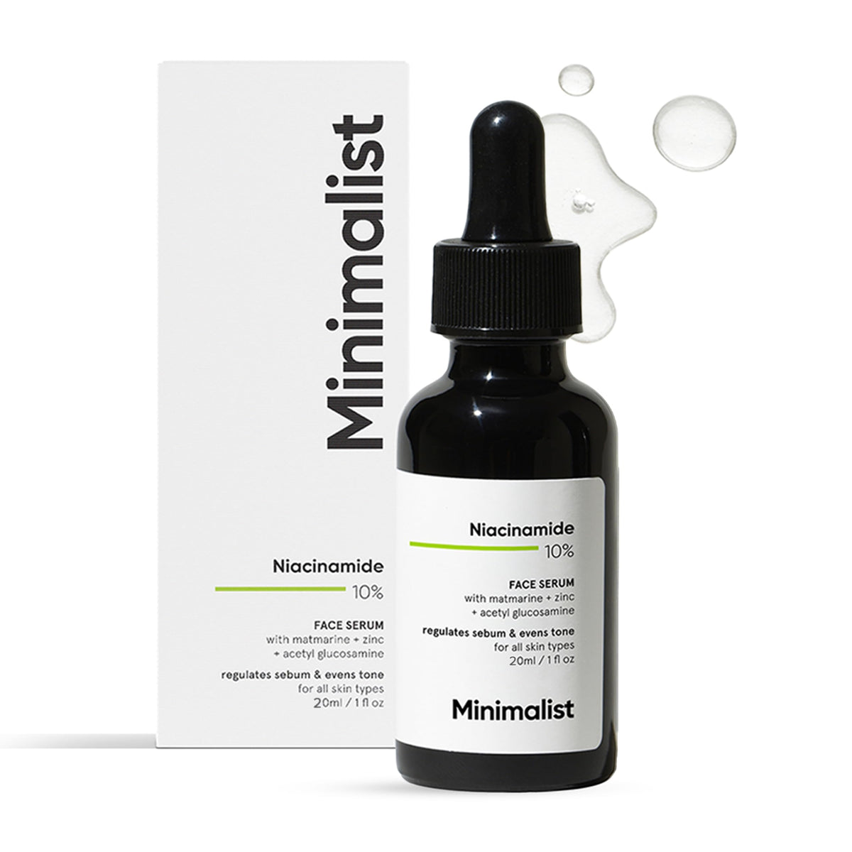 Minimalist 10% Niacinamide Serum with Zinc – Reduces Acne Marks, Controls Oil & Minimizes Pores | Vitamin B3 for Blemish-Free, Clear Skin | For Oily & Acne-Prone Skin (10 ml)