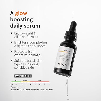 Minimalist Niacinamide 10% + Vitamin C 10% Face Serum Combo | Acne Marks, Dark Spots, Oil Control & Skin Brightening | Pore Minimizing & Glow Boosting Skincare | Oily, Combination & Acne Prone Skin