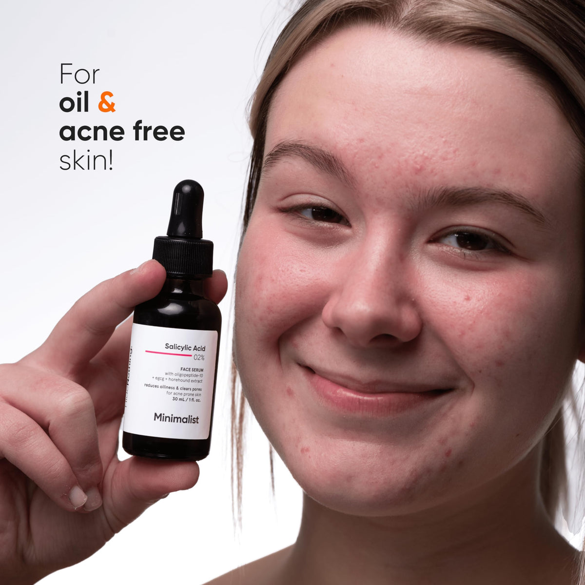 Minimalist 2% Salicylic Acid Serum for Acne & Blackheads | BHA Exfoliating Anti Acne Serum for Pore Cleansing & Oil Control | Pore Tightening Treatment for Oily & Acne-Prone Skin | 10ml